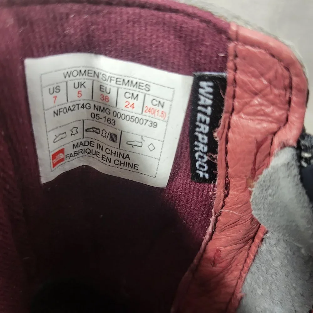 The North Face Womens Size 7 Bridgeton Wedge Zip Gray Waterproof Suede Boots NEW